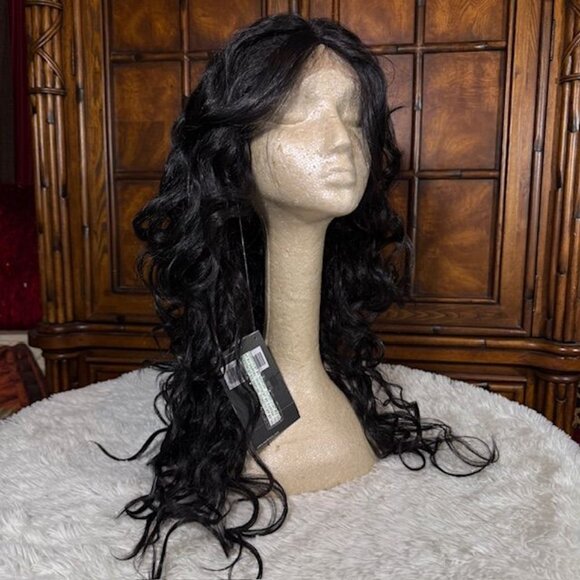 Pazazz PL-Judi Designer Collection 27" Lace Front Wavy Color 1B Synthetic Wig - Picture 3 of 16